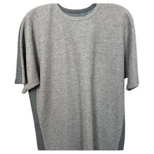 Killion Oversized Tee Two-tone Gray T-Shirt Thick Knit Minimalist - M